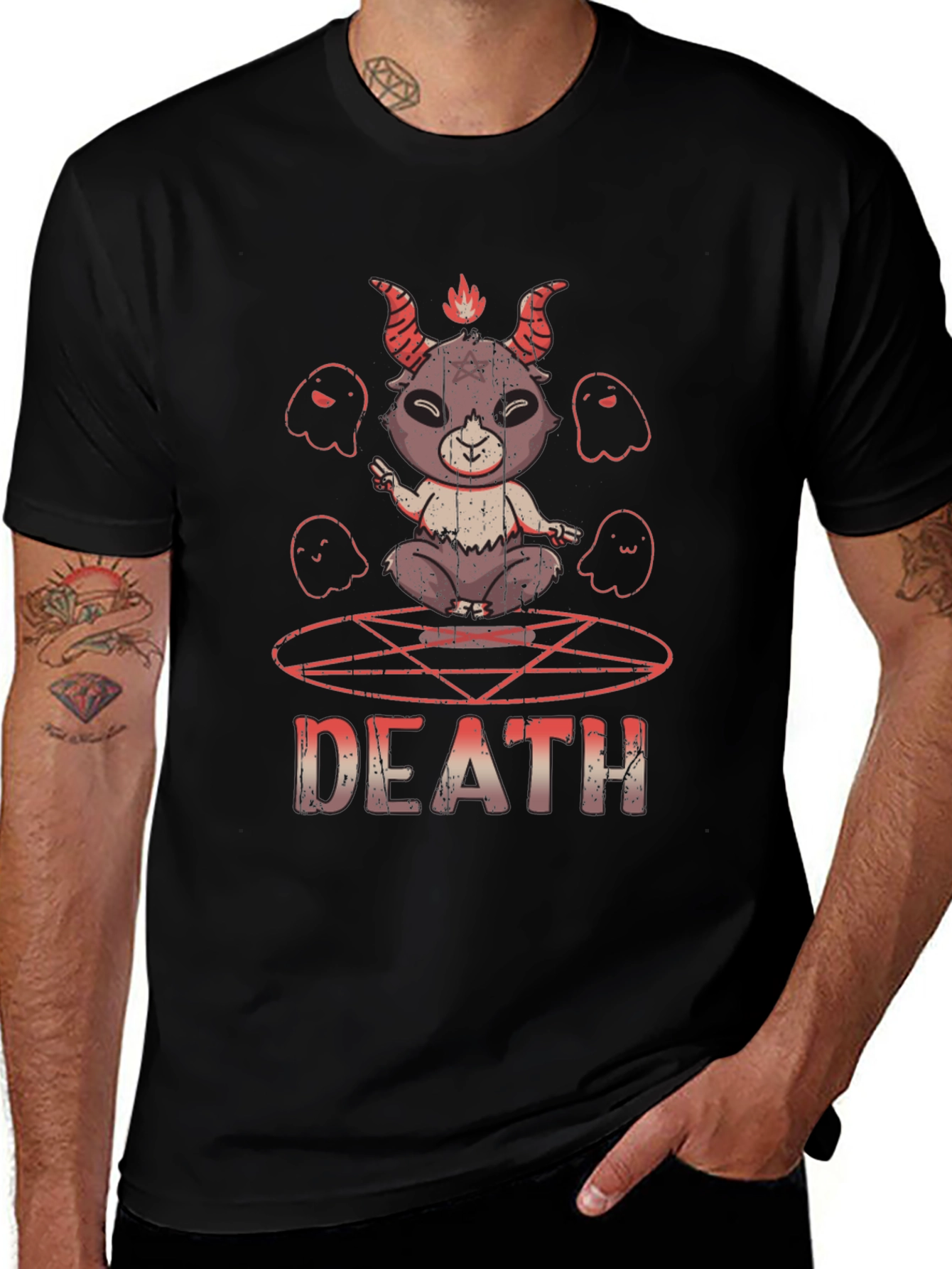 Cute Death T-Shirt - Goth Baphomet Tee