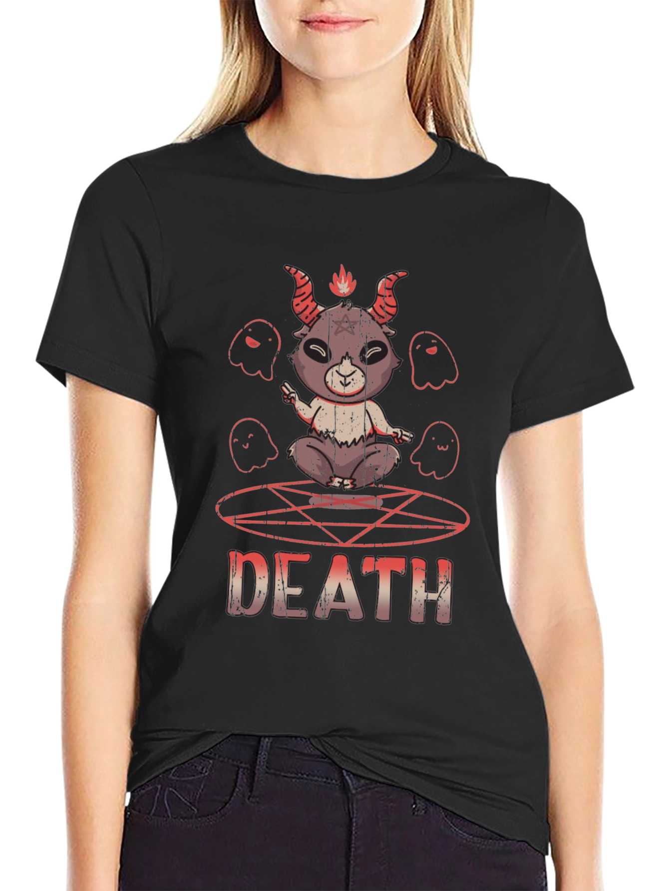 Cute Death T-Shirt - Goth Baphomet Tee