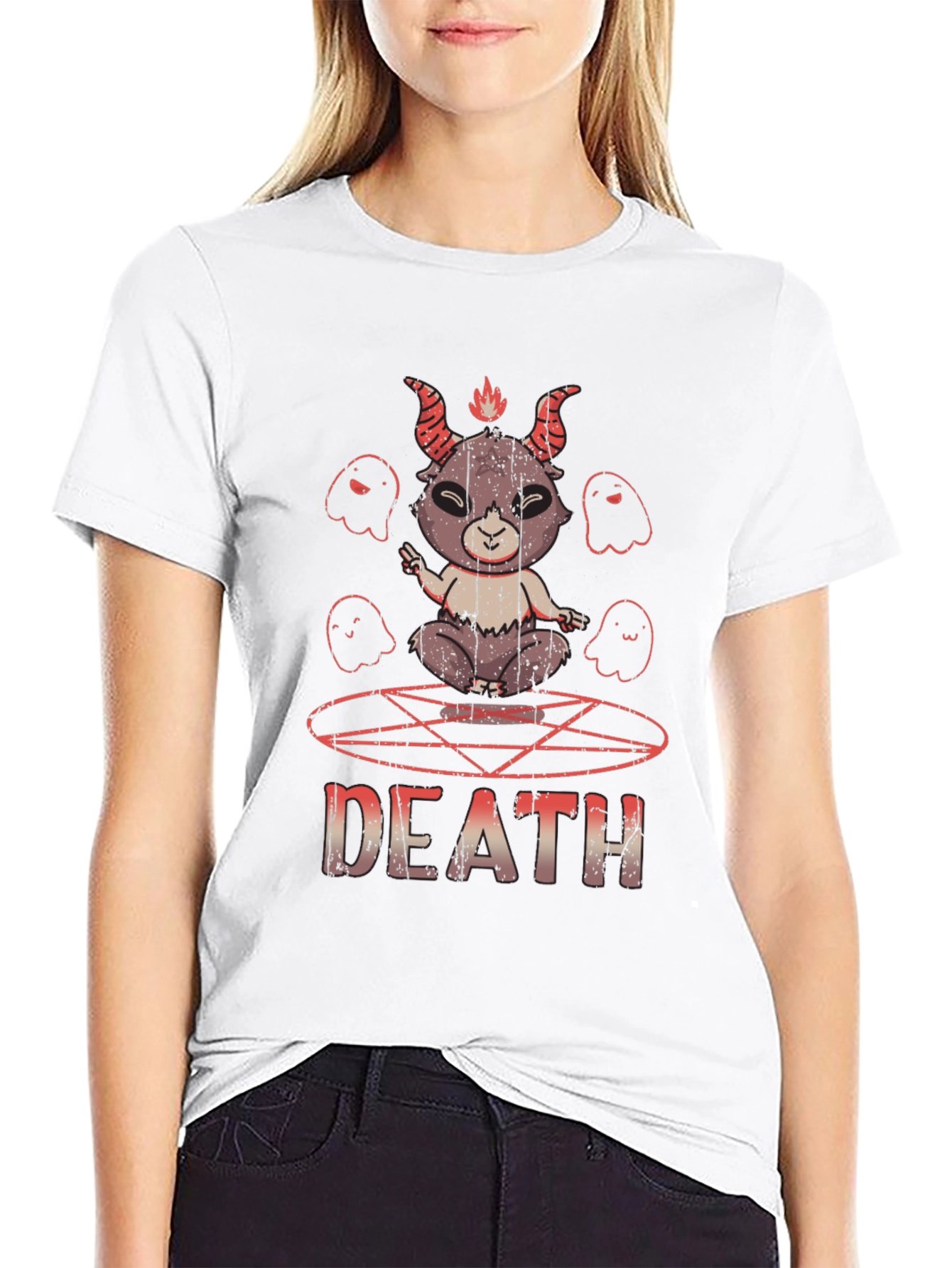 Cute Death T-Shirt - Goth Baphomet Tee