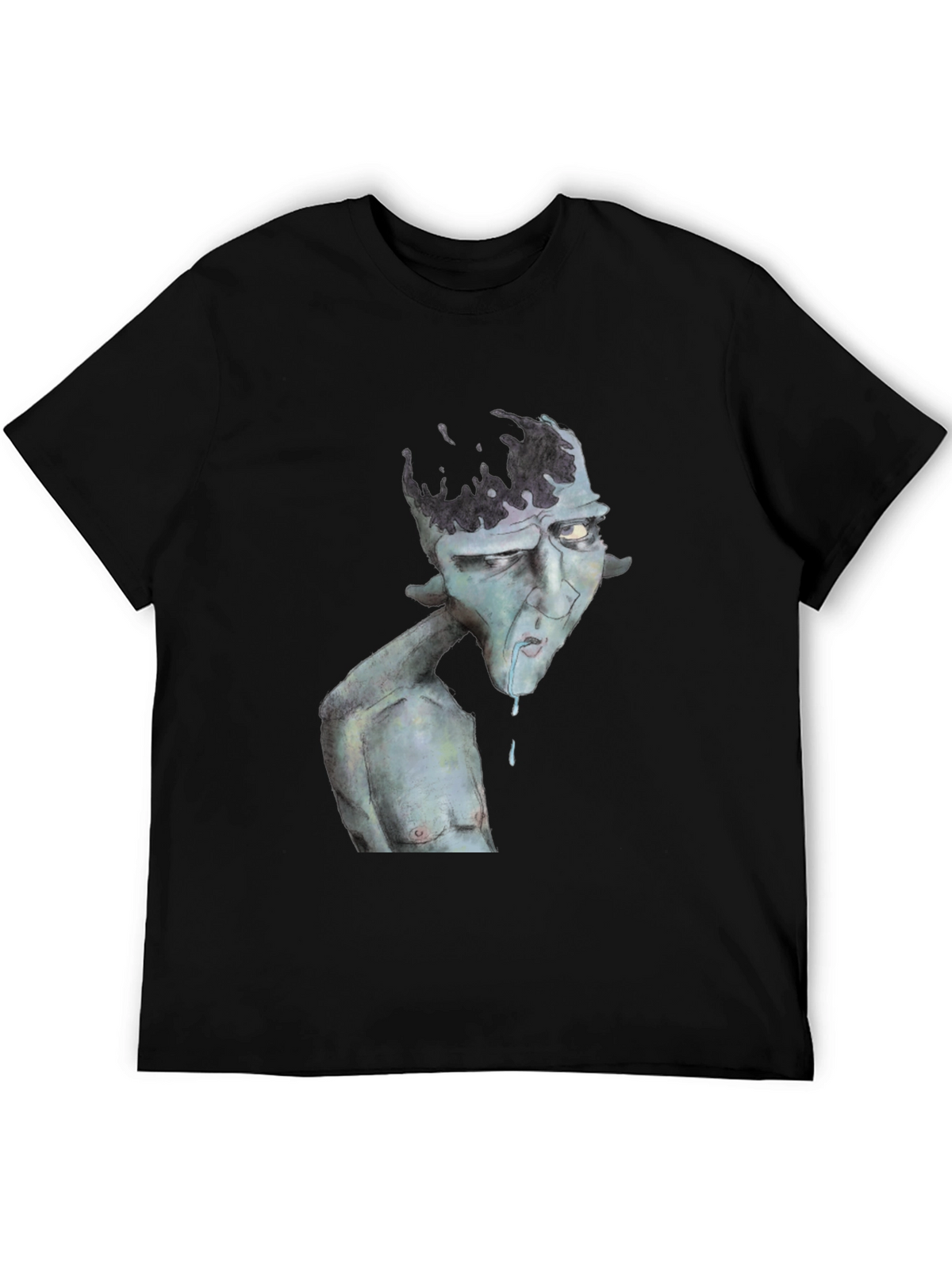 Unique Graphic Print Black T-Shirt