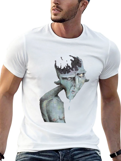 Unique Graphic Print Black T-Shirt