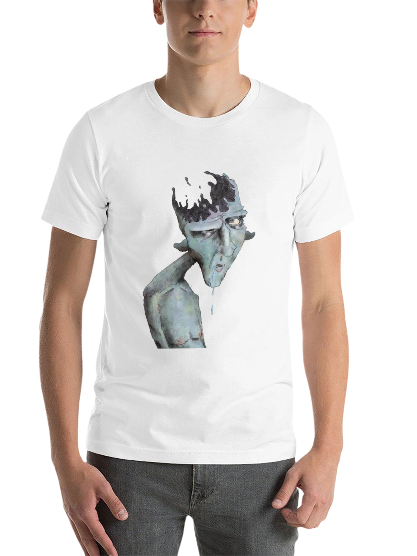 Unique Graphic Print Black T-Shirt