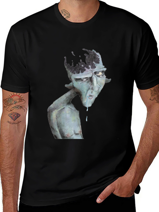 Unique Graphic Print Black T-Shirt