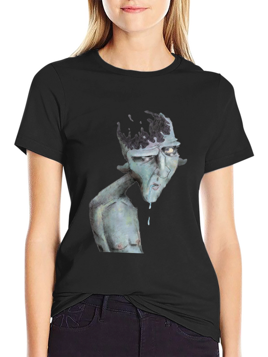 Unique Graphic Print Black T-Shirt