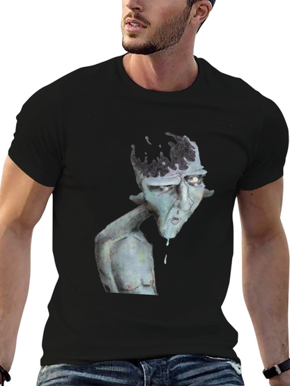 Unique Graphic Print Black T-Shirt