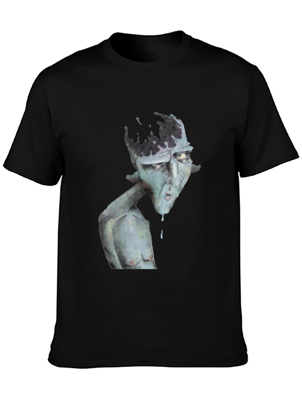 Unique Graphic Print Black T-Shirt