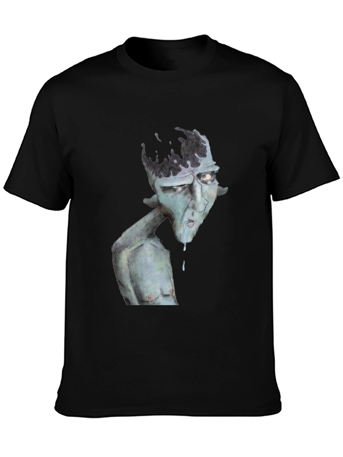 Unique Graphic Print Black T-Shirt