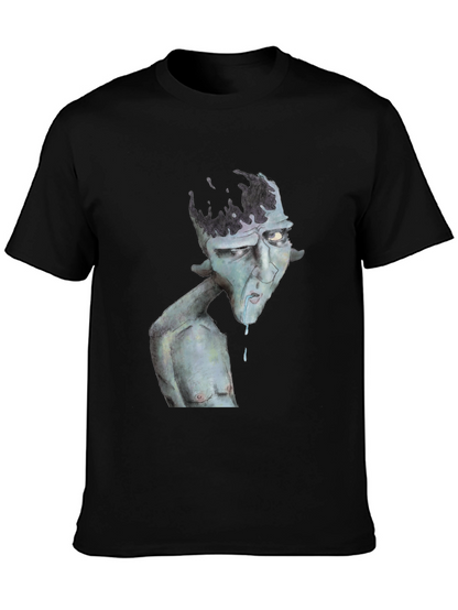 Unique Graphic Print Black T-Shirt