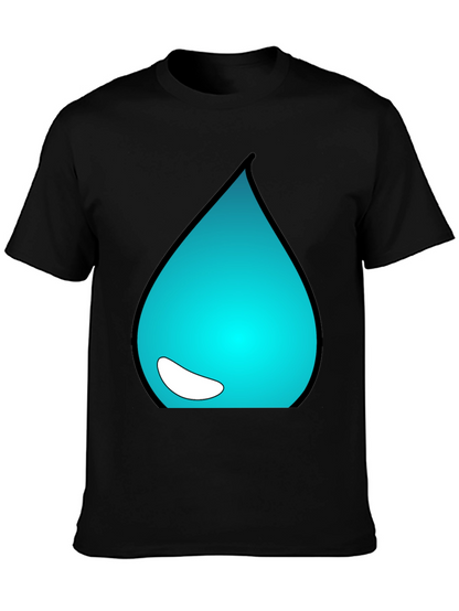 Teal Drop Graphic Tee - Casual Style