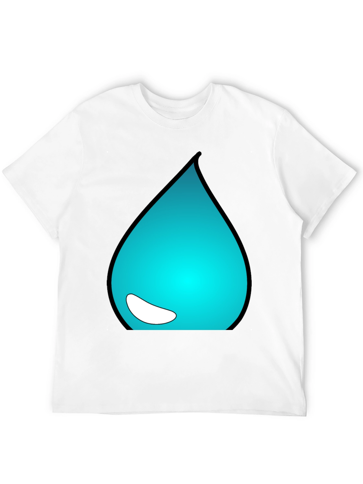 Teal Drop Graphic Tee - Casual Style