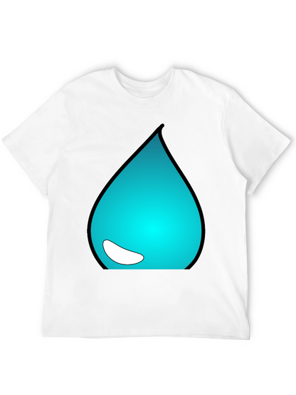Teal Drop Graphic Tee - Casual Style