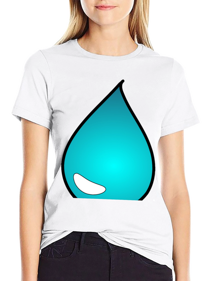 Teal Drop Graphic Tee - Casual Style