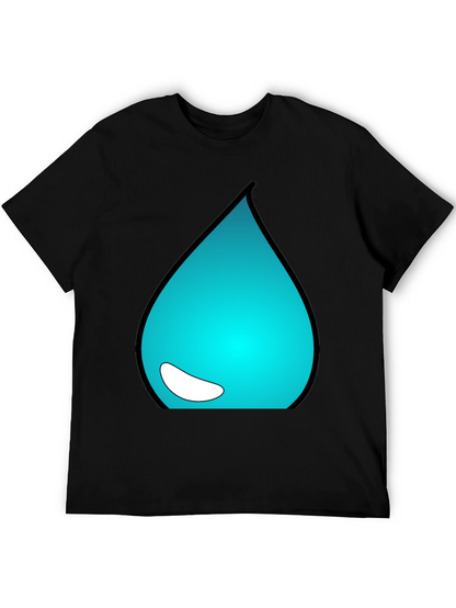 Teal Drop Graphic Tee - Casual Style