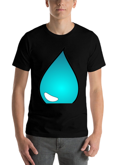 Teal Drop Graphic Tee - Casual Style