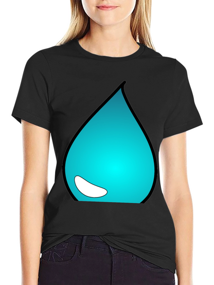 Teal Drop Graphic Tee - Casual Style
