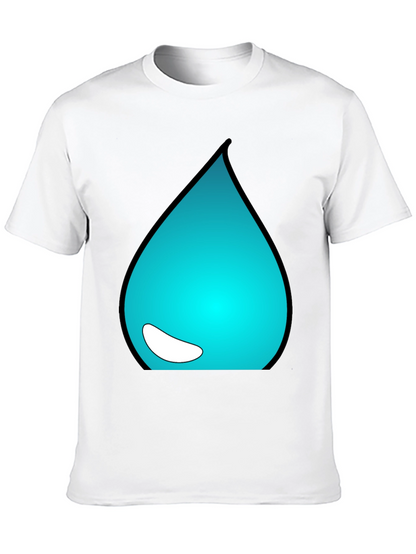 Teal Drop Graphic Tee - Casual Style