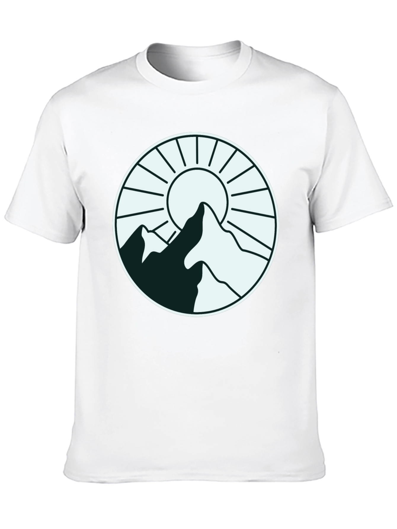 Mountain Sun Graphic Tee - Stylish Outdoor Design