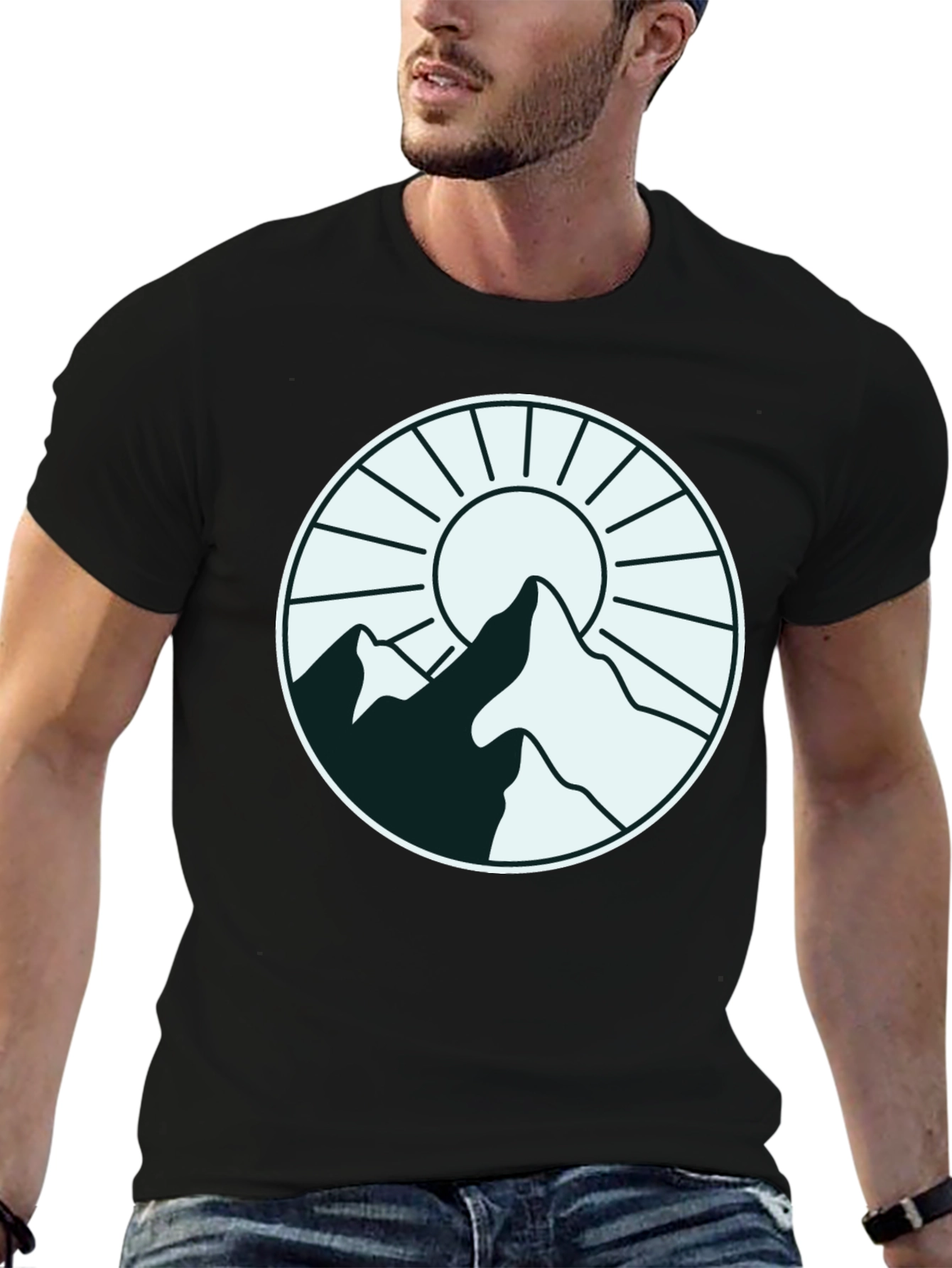 Mountain Sun Graphic Tee - Stylish Outdoor Design