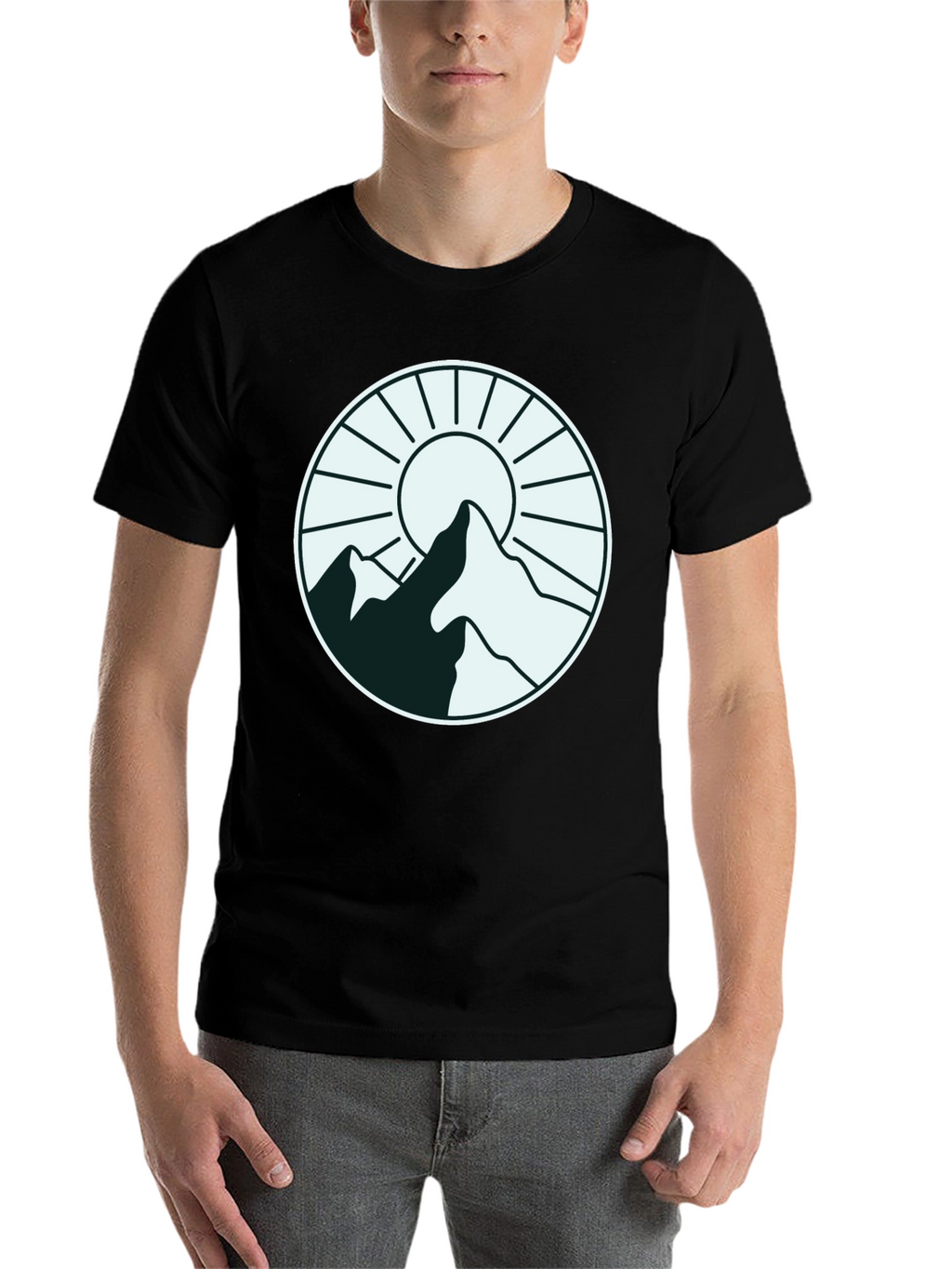 Mountain Sun Graphic Tee - Stylish Outdoor Design