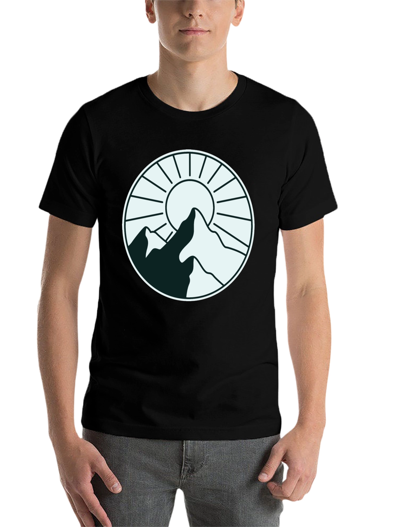 Mountain Sun Graphic Tee - Stylish Outdoor Design