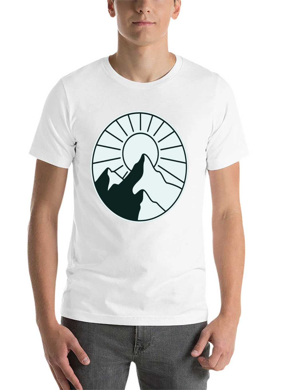 Mountain Sun Graphic Tee - Stylish Outdoor Design