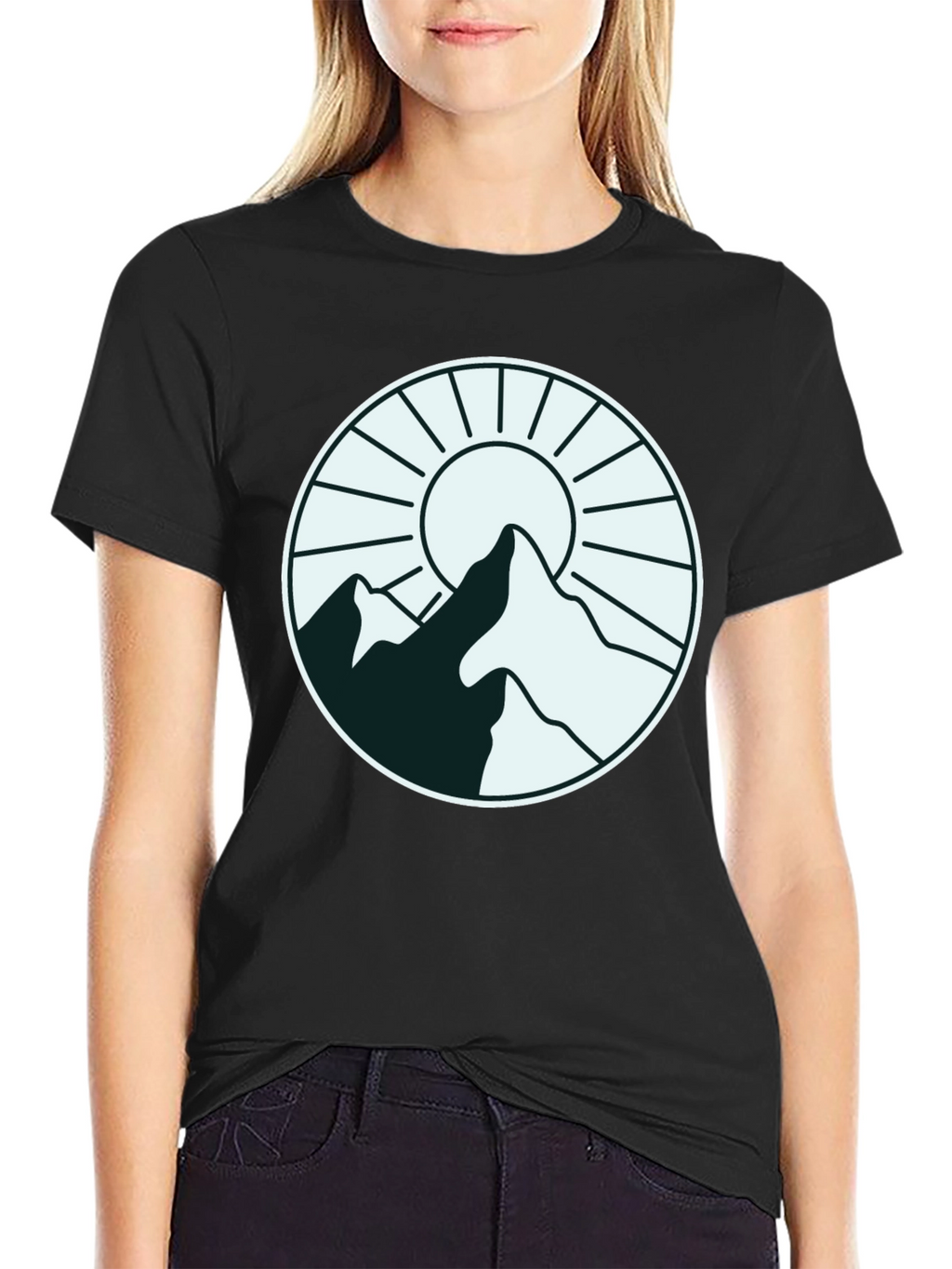 Mountain Sun Graphic Tee - Stylish Outdoor Design