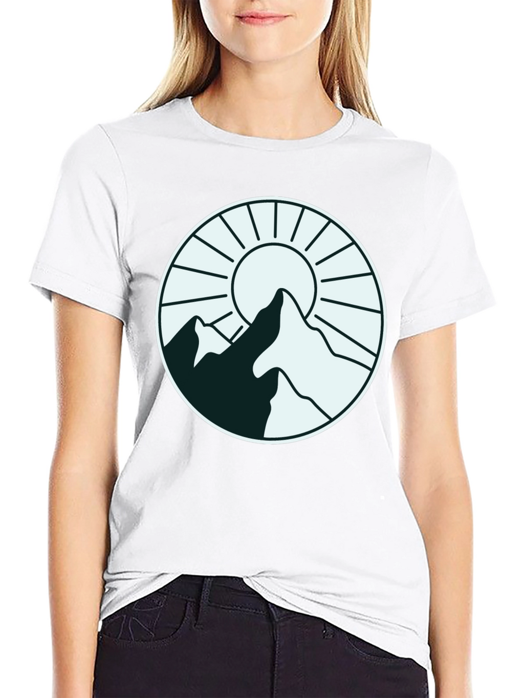 Mountain Sun Graphic Tee - Stylish Outdoor Design