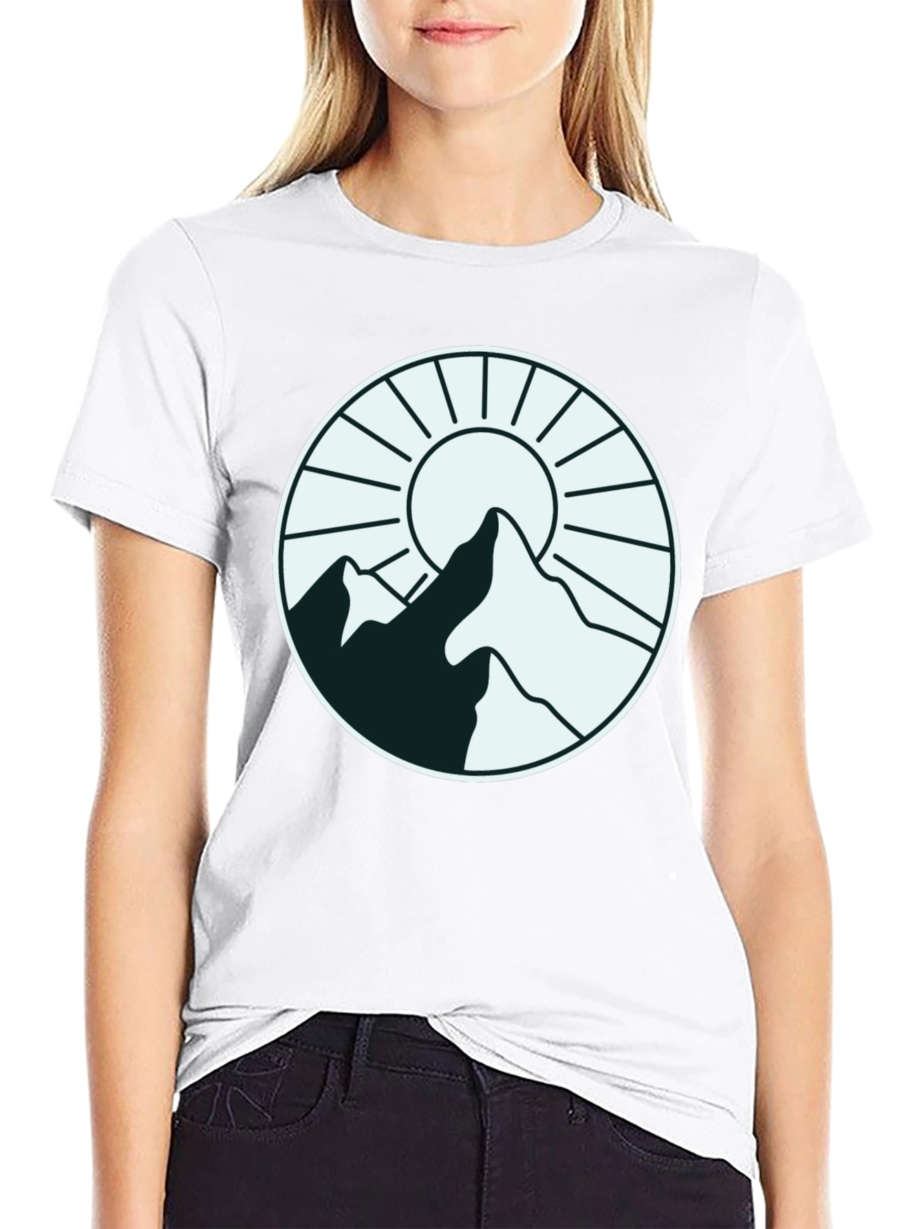 Mountain Sun Graphic Tee - Stylish Outdoor Design