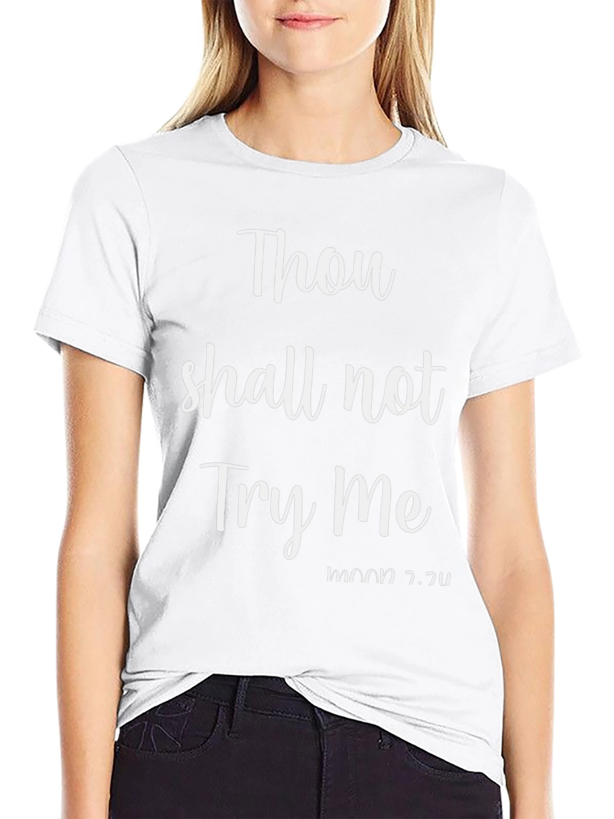 Thou Shall Not Try Me Black Graphic Tee