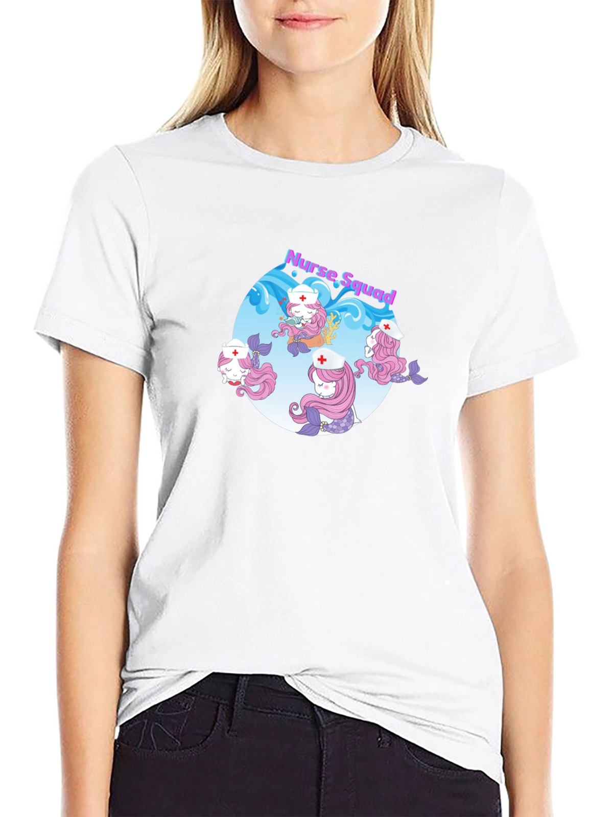 Nurse Squad Mermaid Graphic T-Shirt