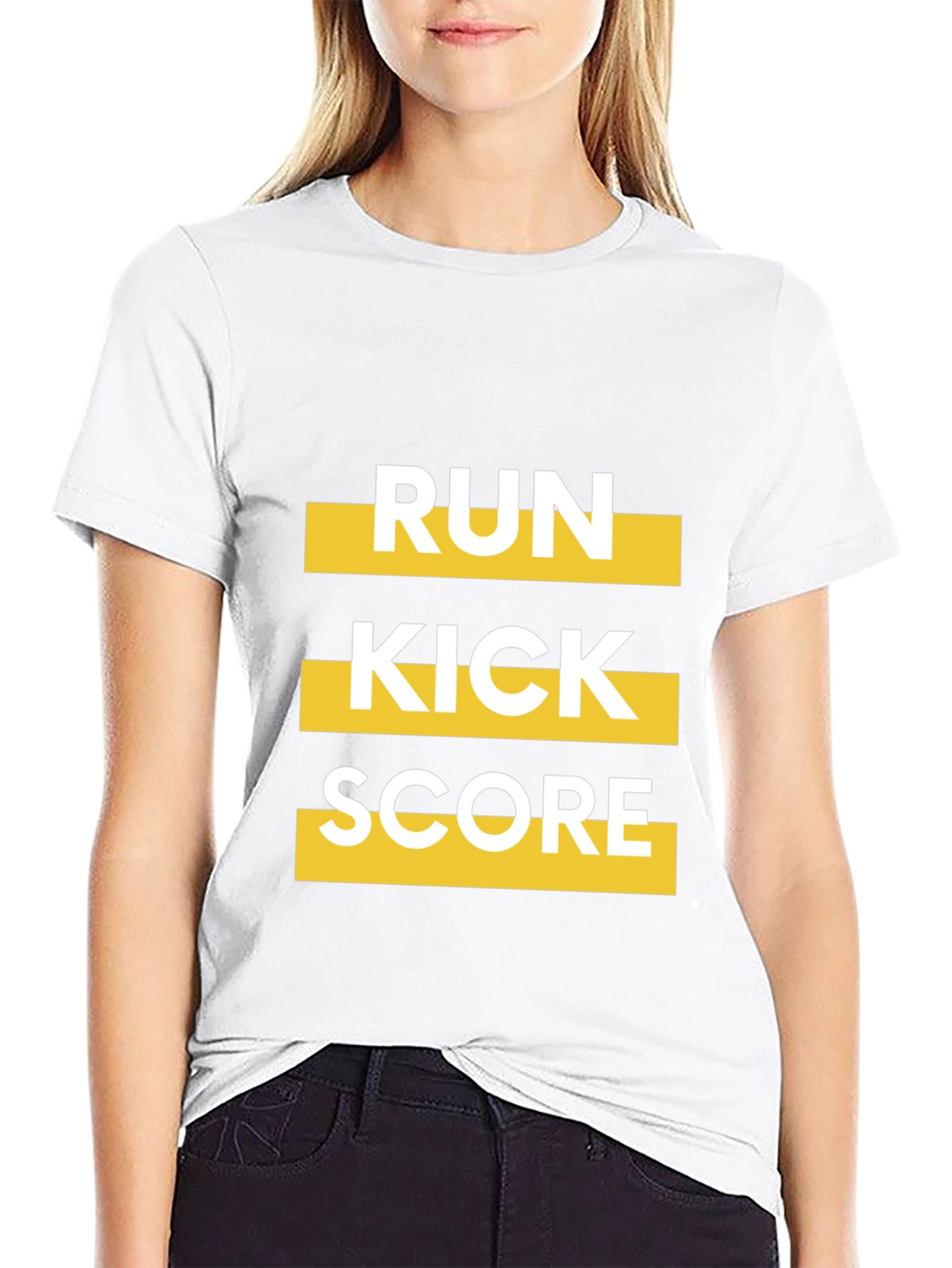 Run Kick Score Black Graphic Tee