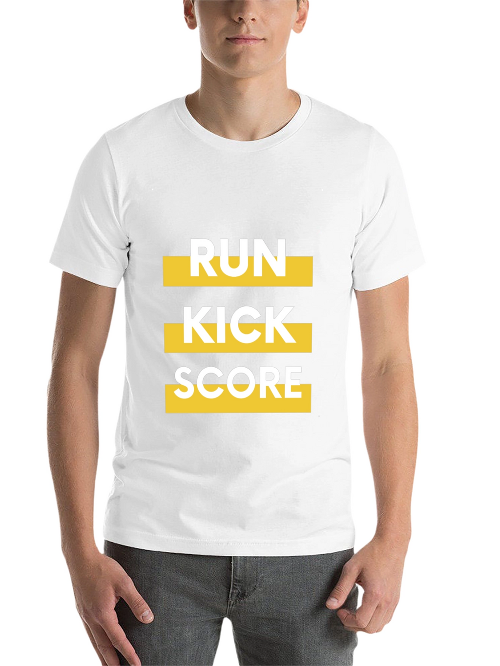 Run Kick Score Black Graphic Tee
