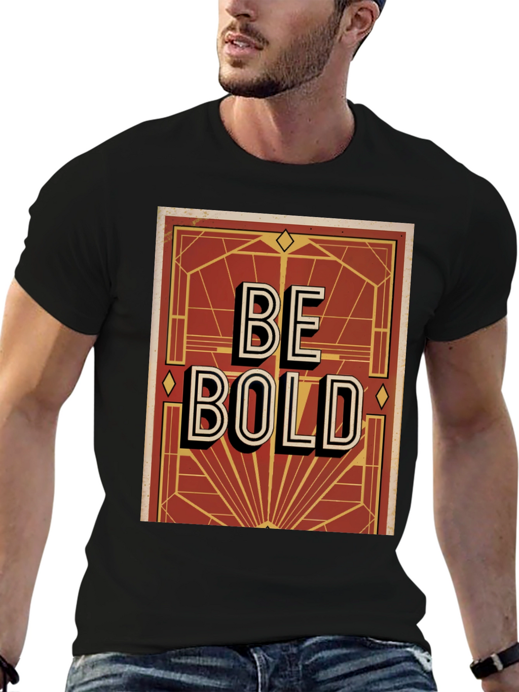 Be Bold Graphic Print Mens T-Shirt