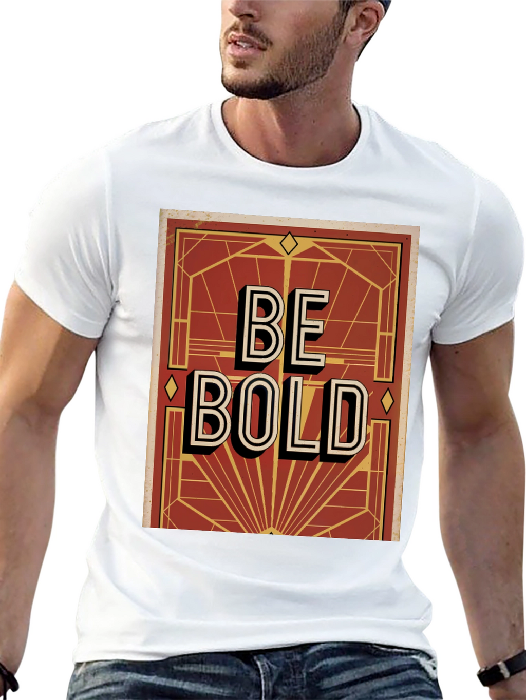 Be Bold Graphic Print Mens T-Shirt