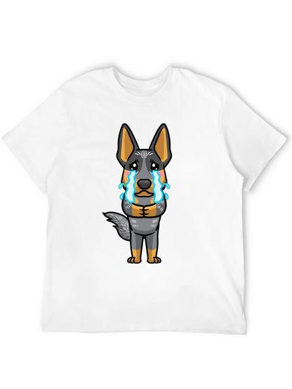 Sad Dog Cartoon Graphic Tee