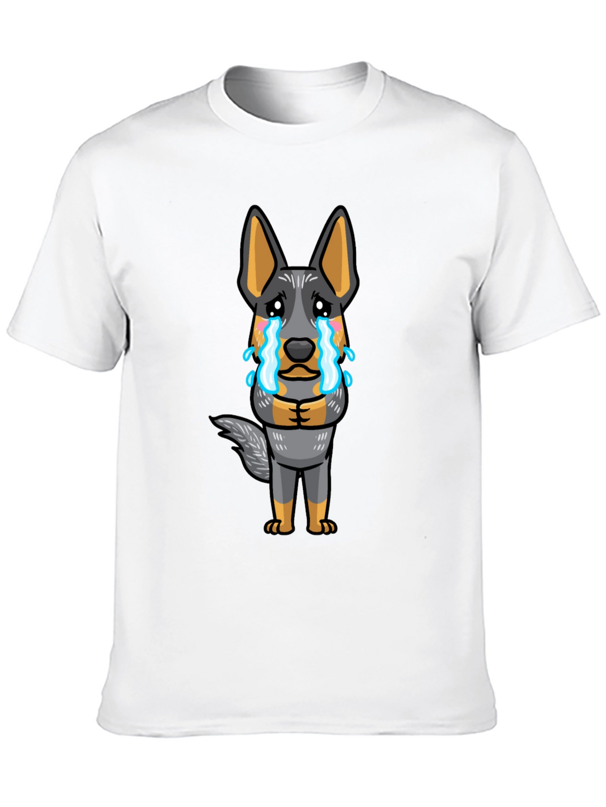 Sad Dog Cartoon Graphic Tee