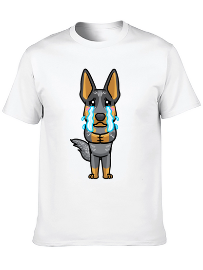 Sad Dog Cartoon Graphic Tee