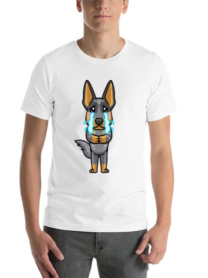 Sad Dog Cartoon Graphic Tee