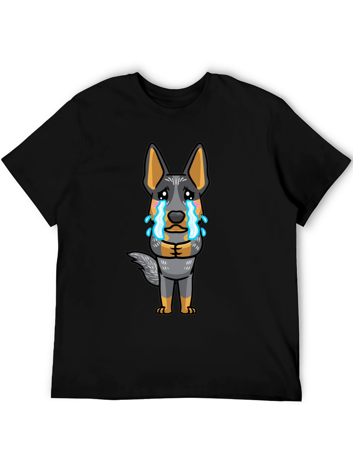 Sad Dog Cartoon Graphic Tee