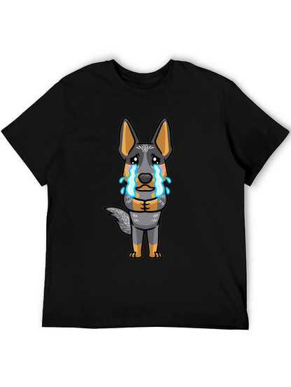 Sad Dog Cartoon Graphic Tee