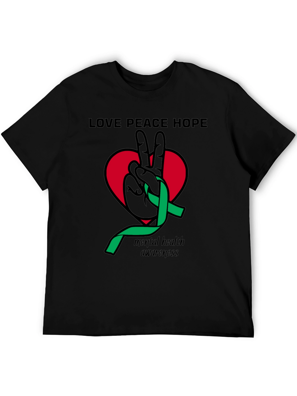 Love Peace Hope Mental Health Awareness T-Shirt
