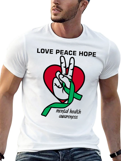 Love Peace Hope Mental Health Awareness T-Shirt