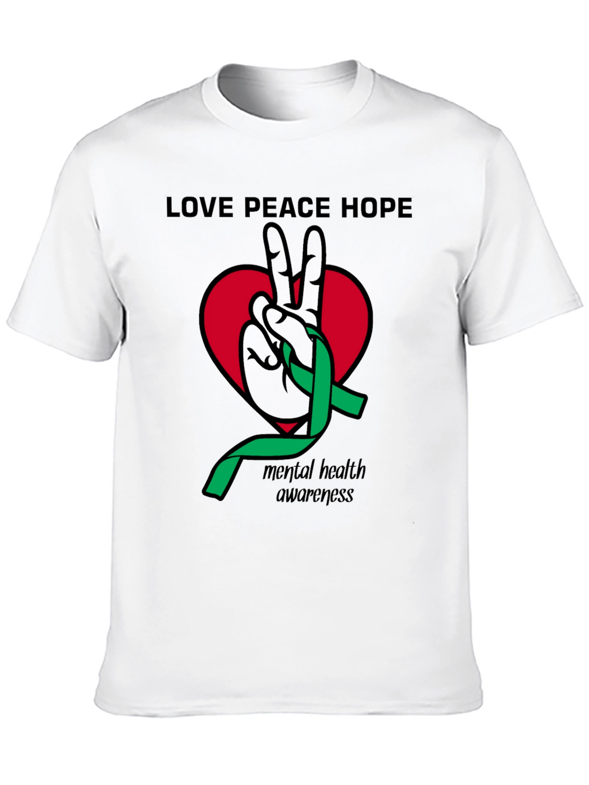 Love Peace Hope Mental Health Awareness T-Shirt