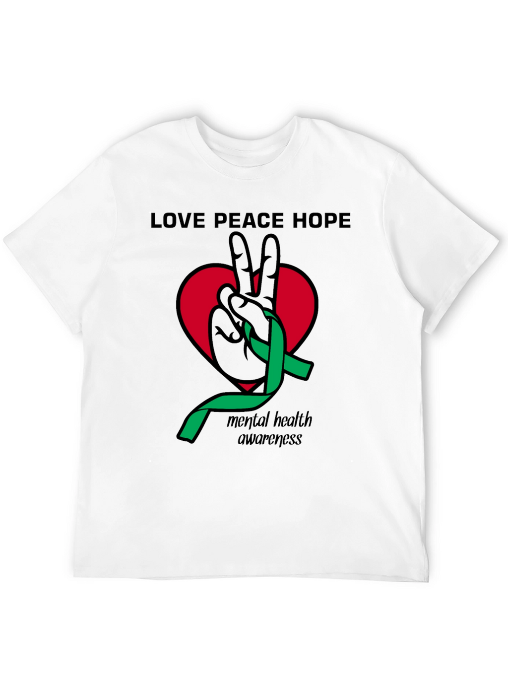 Love Peace Hope Mental Health Awareness T-Shirt