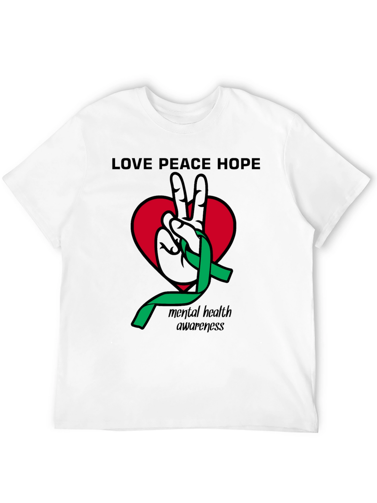 Love Peace Hope Mental Health Awareness T-Shirt