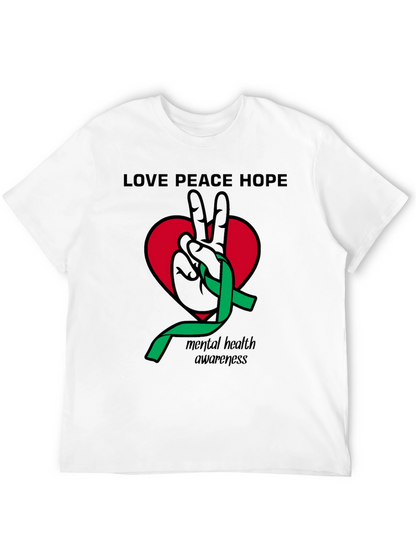 Love Peace Hope Mental Health Awareness T-Shirt