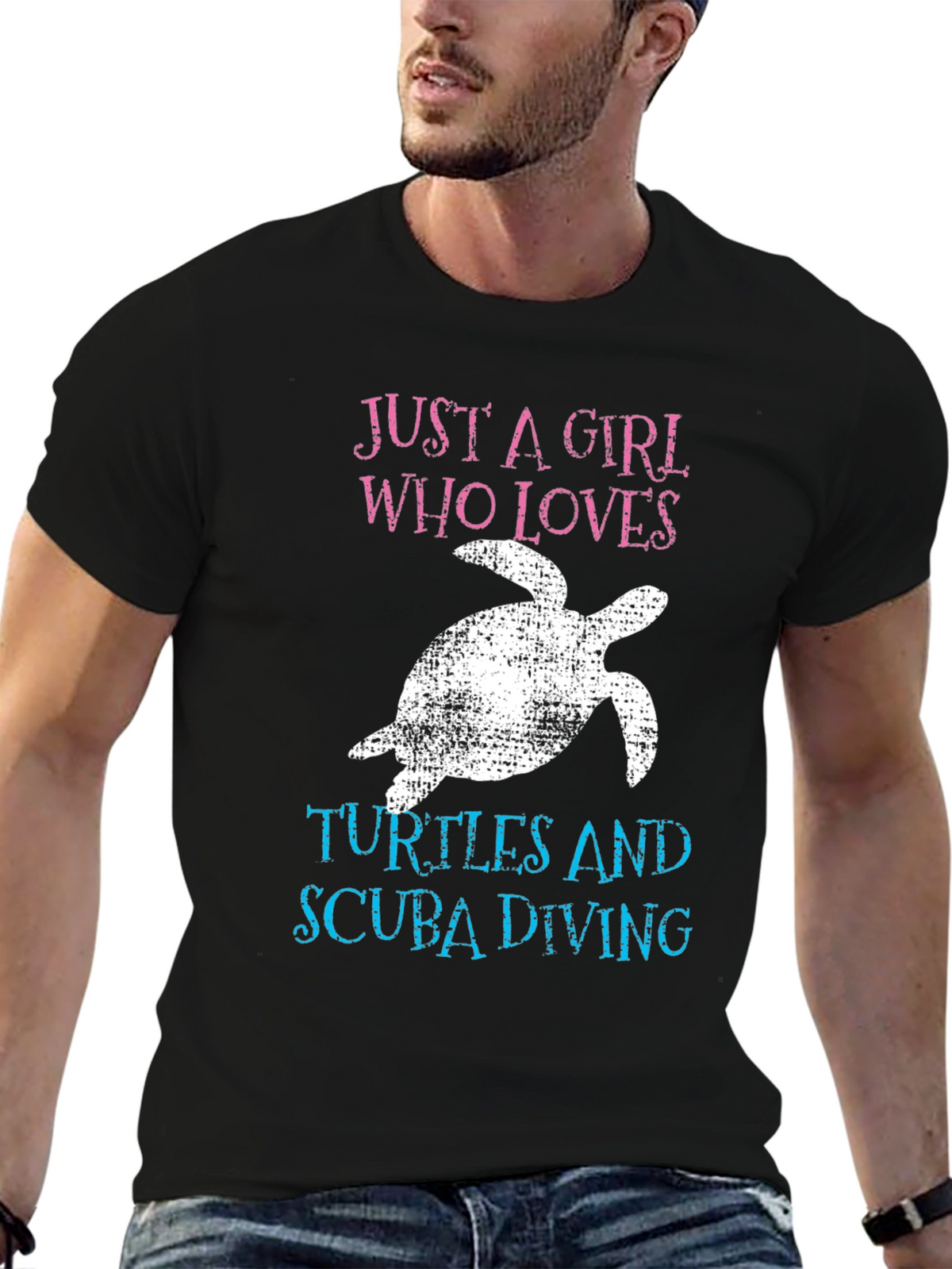 Girl Who Loves Turtles & Scuba Diving T-Shirt
