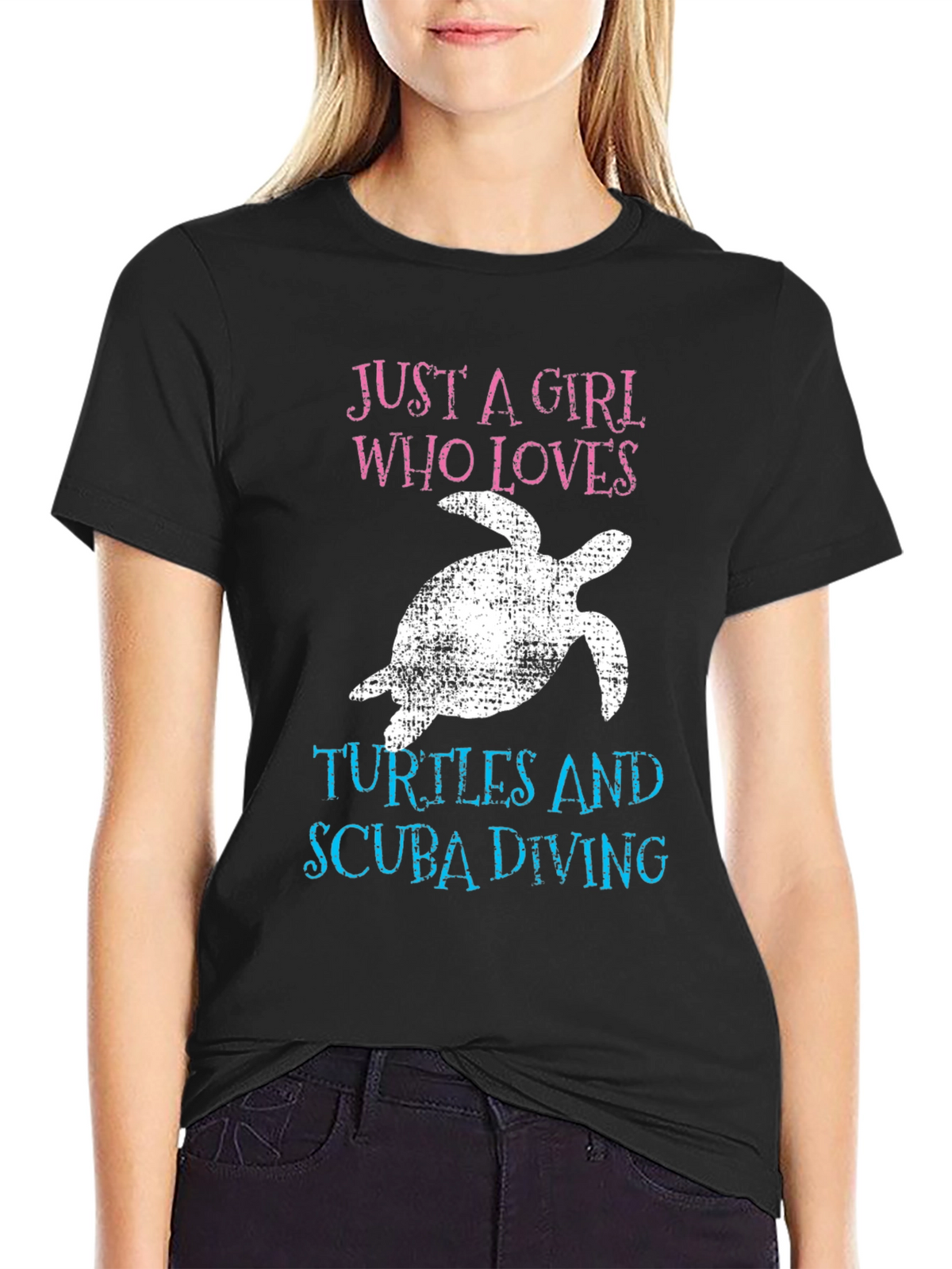 Girl Who Loves Turtles & Scuba Diving T-Shirt