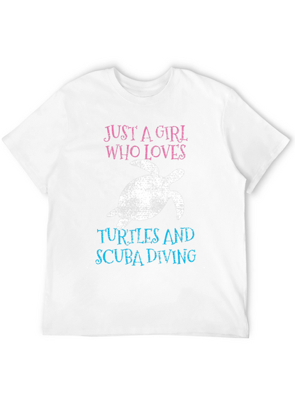 Girl Who Loves Turtles & Scuba Diving T-Shirt