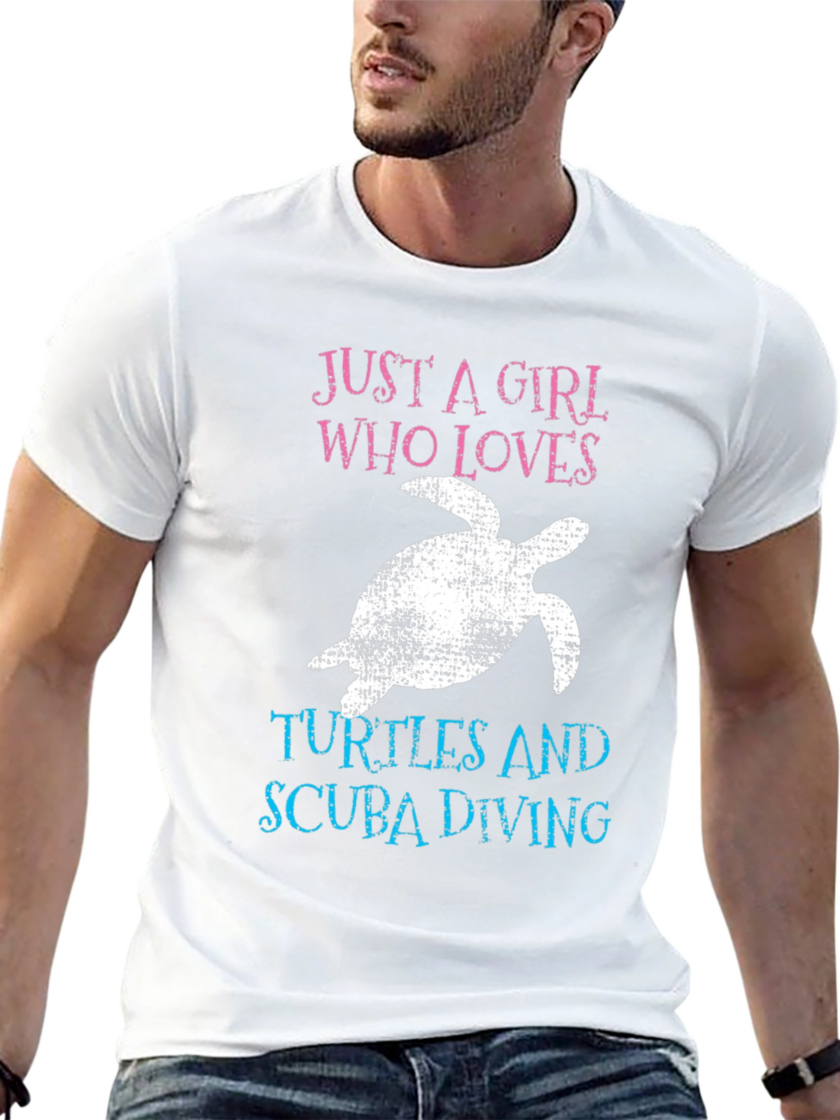 Girl Who Loves Turtles & Scuba Diving T-Shirt